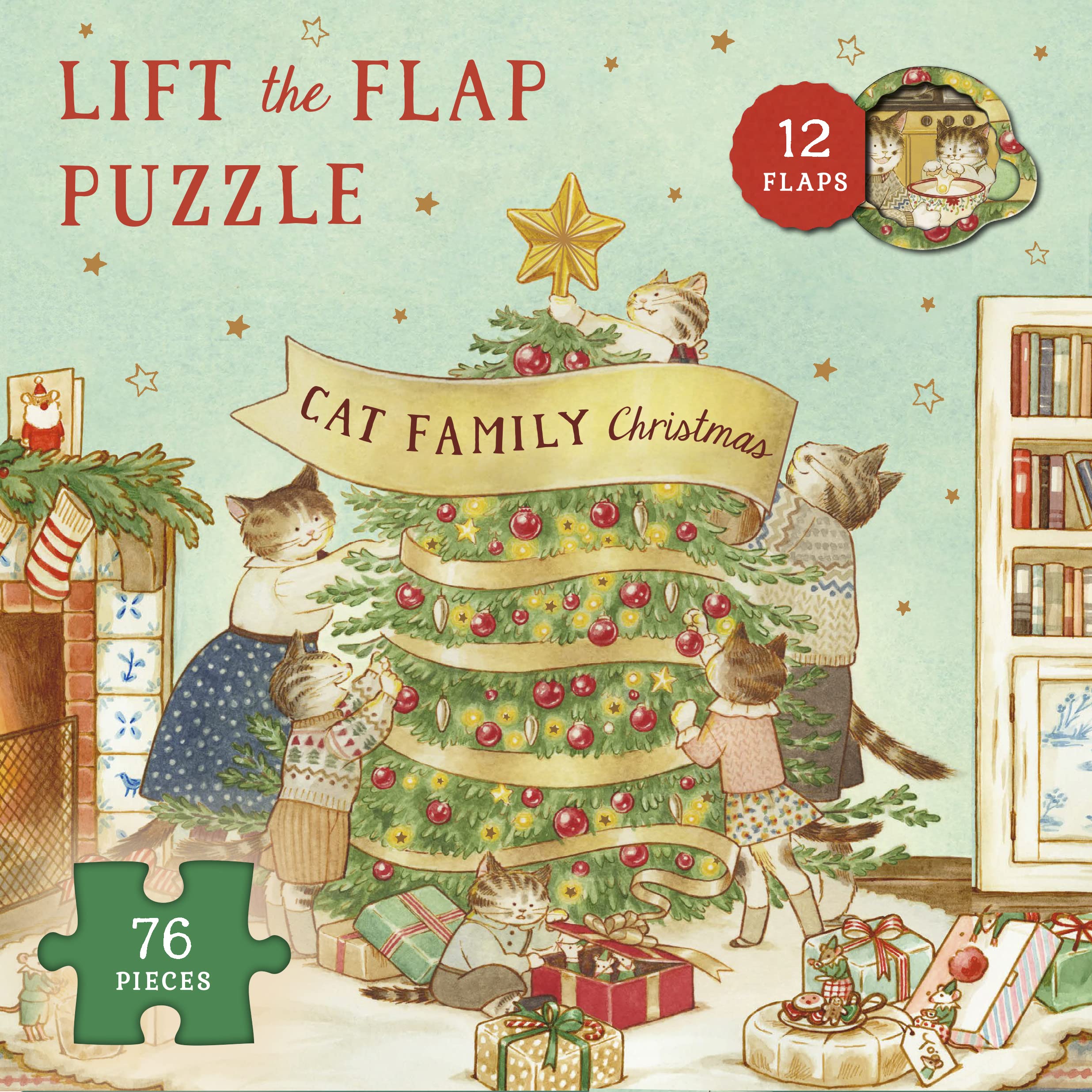 Cat Family Christmas Lift-the-Flap Puzzle: Count down to Christmas